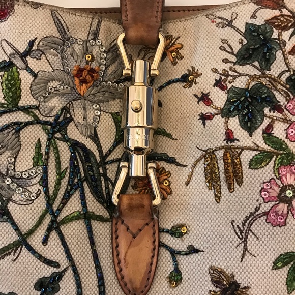 ✨GUCCI FLORA BEADED JACKIE O BAG -RARE ✨Limited Edition✨Make an offer✨ - Picture 9 of 9